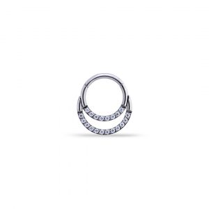Aro clicker con doble circonita