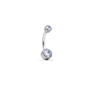 Navel con gema biselado