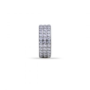 Aro clicker triple linea circonita