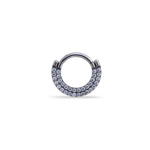 Aro clicker doble fila circonita