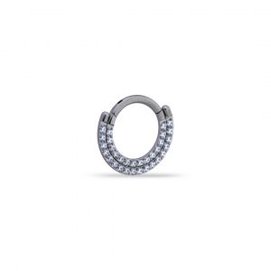 Aro clicker doble fila circonita