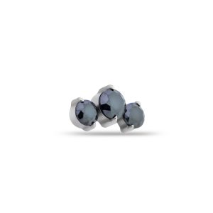 Media luna prong set 3 gemas