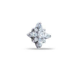 Flor 8 petalos (cristal cz)