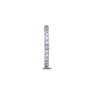 Aro lateral con cristal rosa
