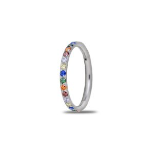 Aro lateral con cristal arcoiris